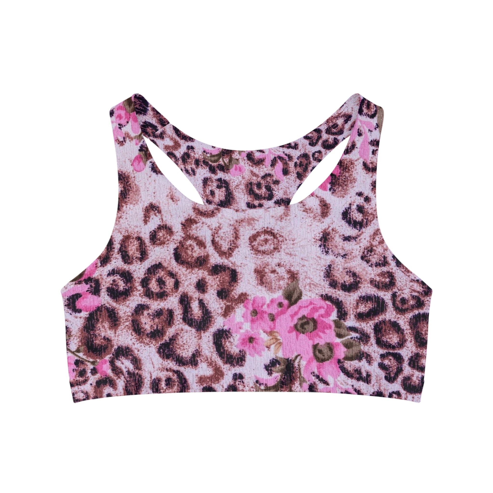 Cheetah Pink, Seamless Sports Bra