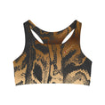 Load image into Gallery viewer, Gold Boa, Seamless Sports Bra
