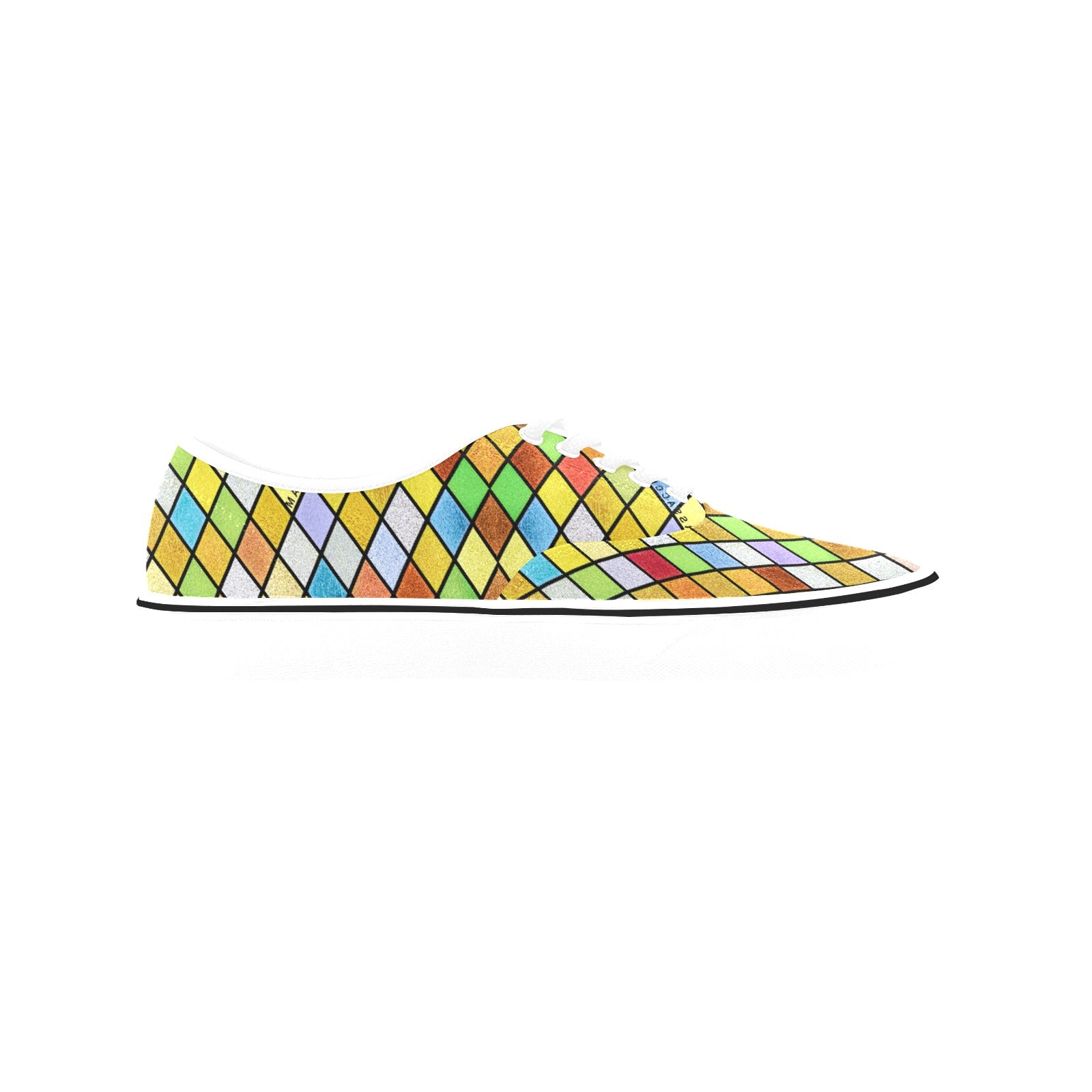 Stained Glass, Men's Classic Canvas Low Top Sneakers