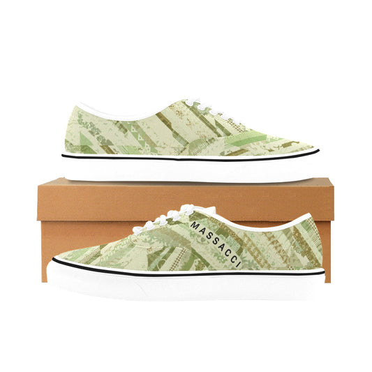 Fresh cut grass, Men's Classic Canvas Low Top Sneakers