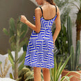 Load image into Gallery viewer, Blue maze, elegant strap dress
