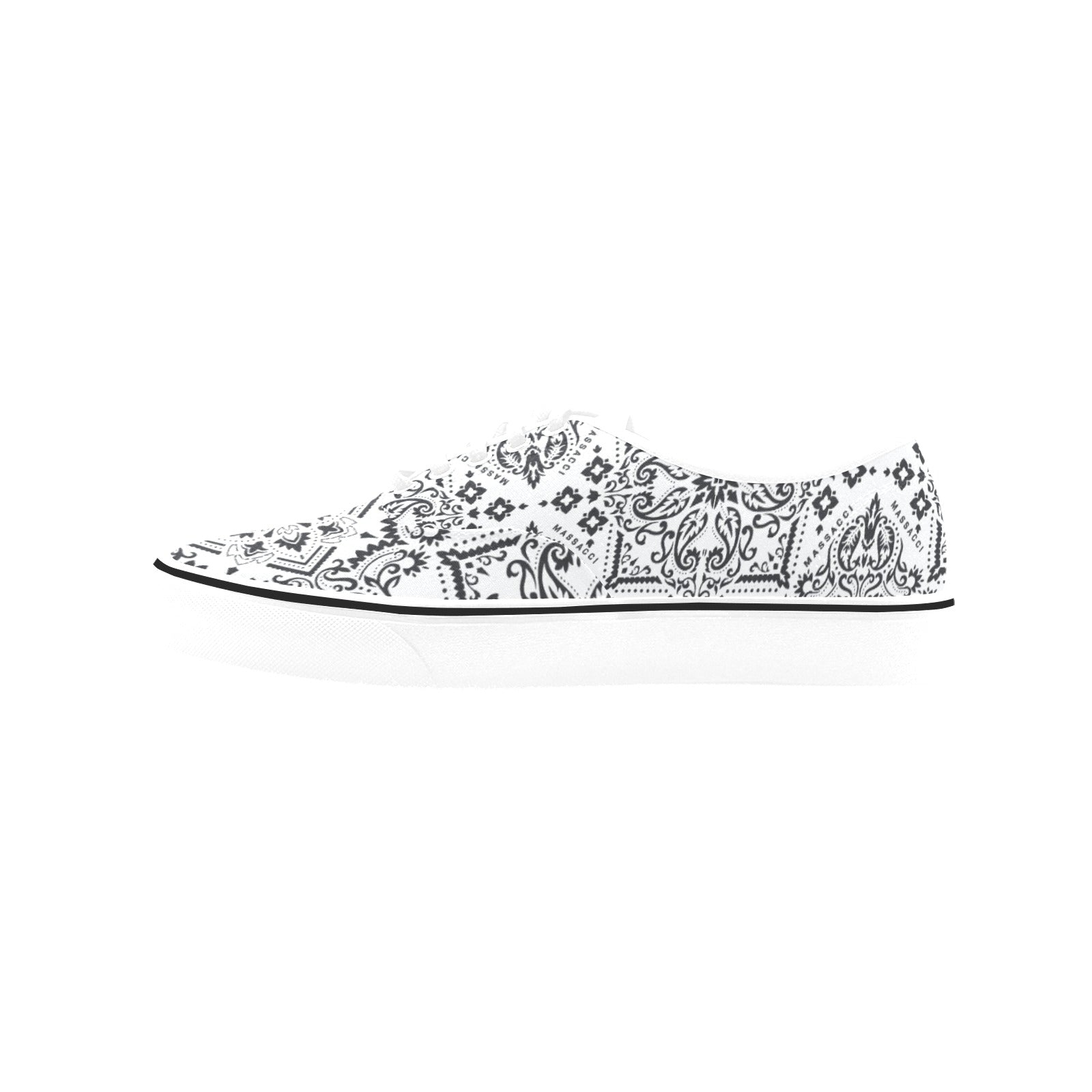 Mosaic BW, Men's Classic Canvas Low Top Sneakers