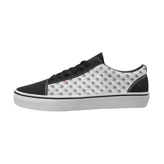 Silver Snake, Women's Lace-Up Canvas Sneakers