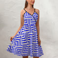 Load image into Gallery viewer, Blue maze, elegant strap dress
