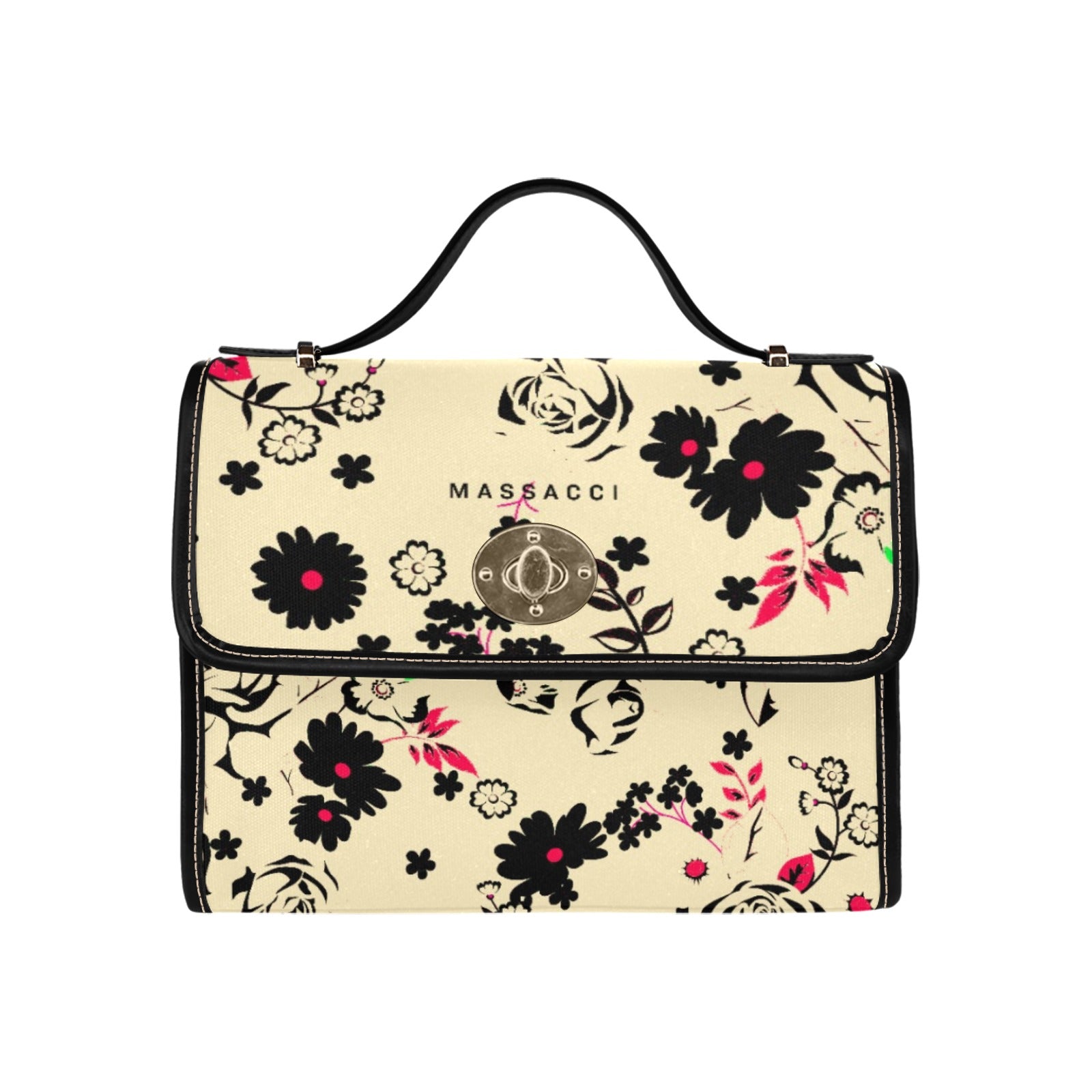 Black and Tan, Canvas Purse