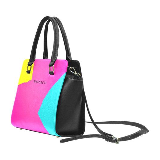 Eighties stripe, Rivet Shoulder Handbag