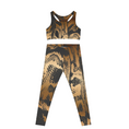 Load image into Gallery viewer, Gold Boa, Leggings and Sports Bra Full Set
