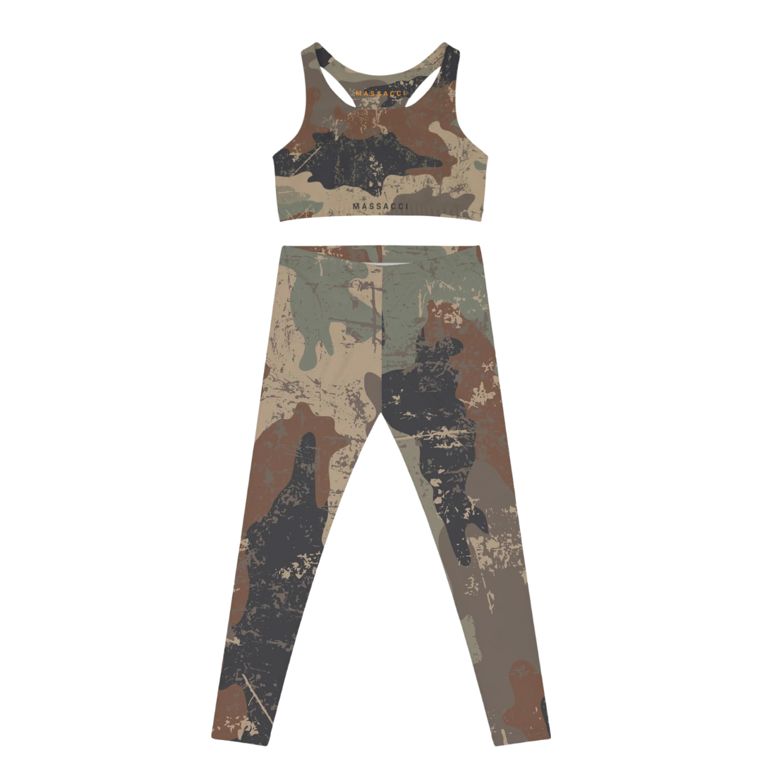 Jungle Camo, Leggings and Sports Bra Full Set