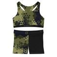 Load image into Gallery viewer, Geometric Camo, Shorts and Sports Bra Full Set
