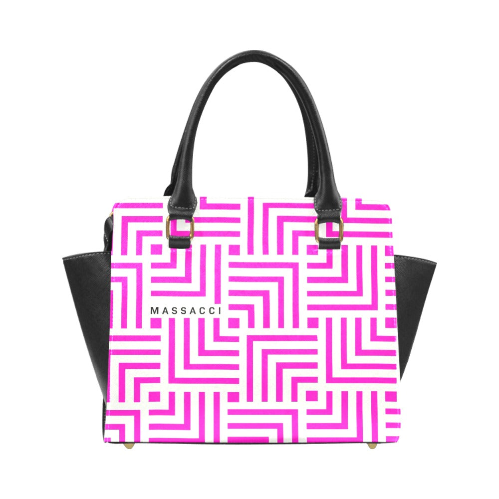 Pink Maze, Rivet Shoulder Handbag