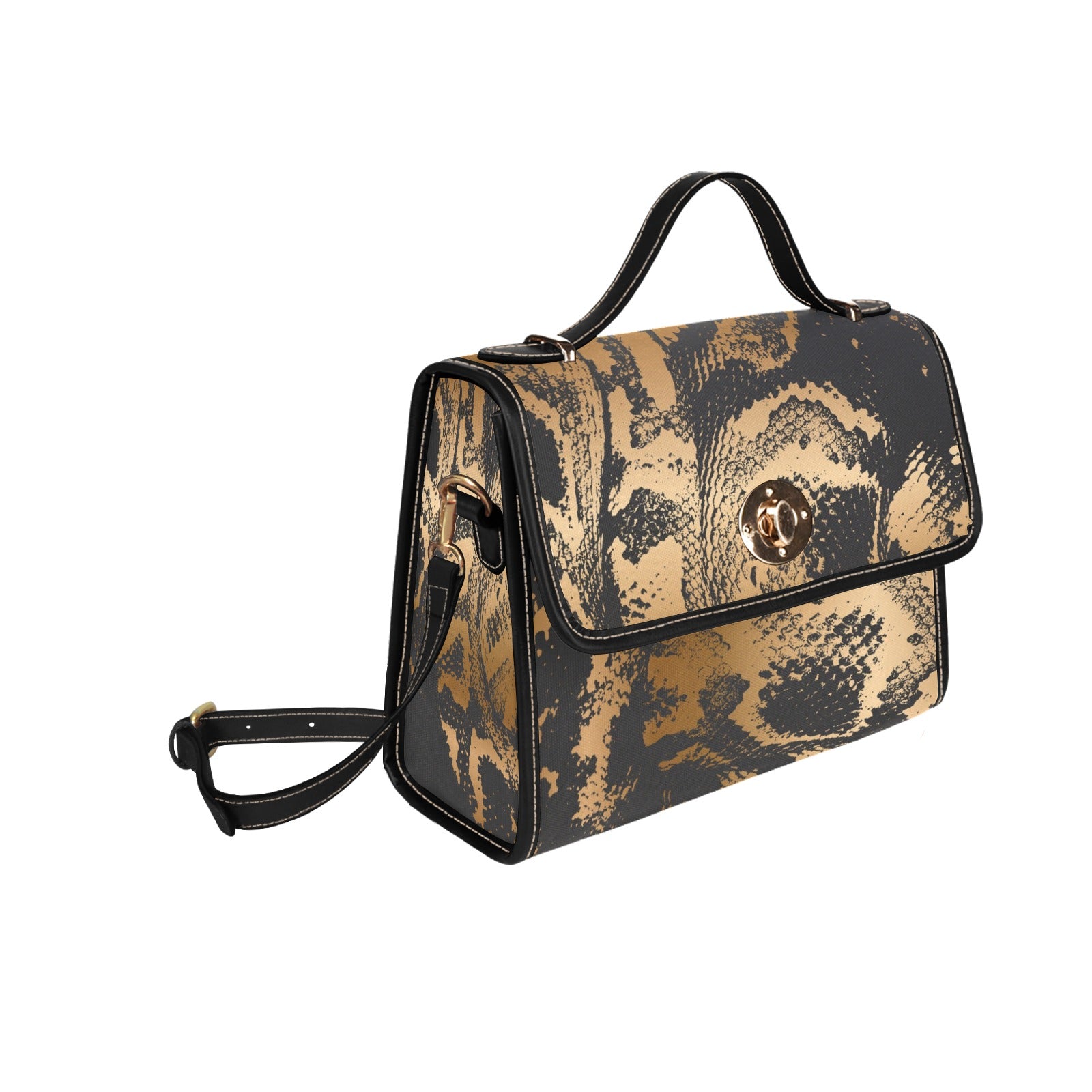 Gold Boa, Canvas Purse