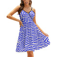 Load image into Gallery viewer, Blue maze, elegant strap dress
