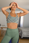 Load image into Gallery viewer, Hounds Plaid, Seamless Sports Bra
