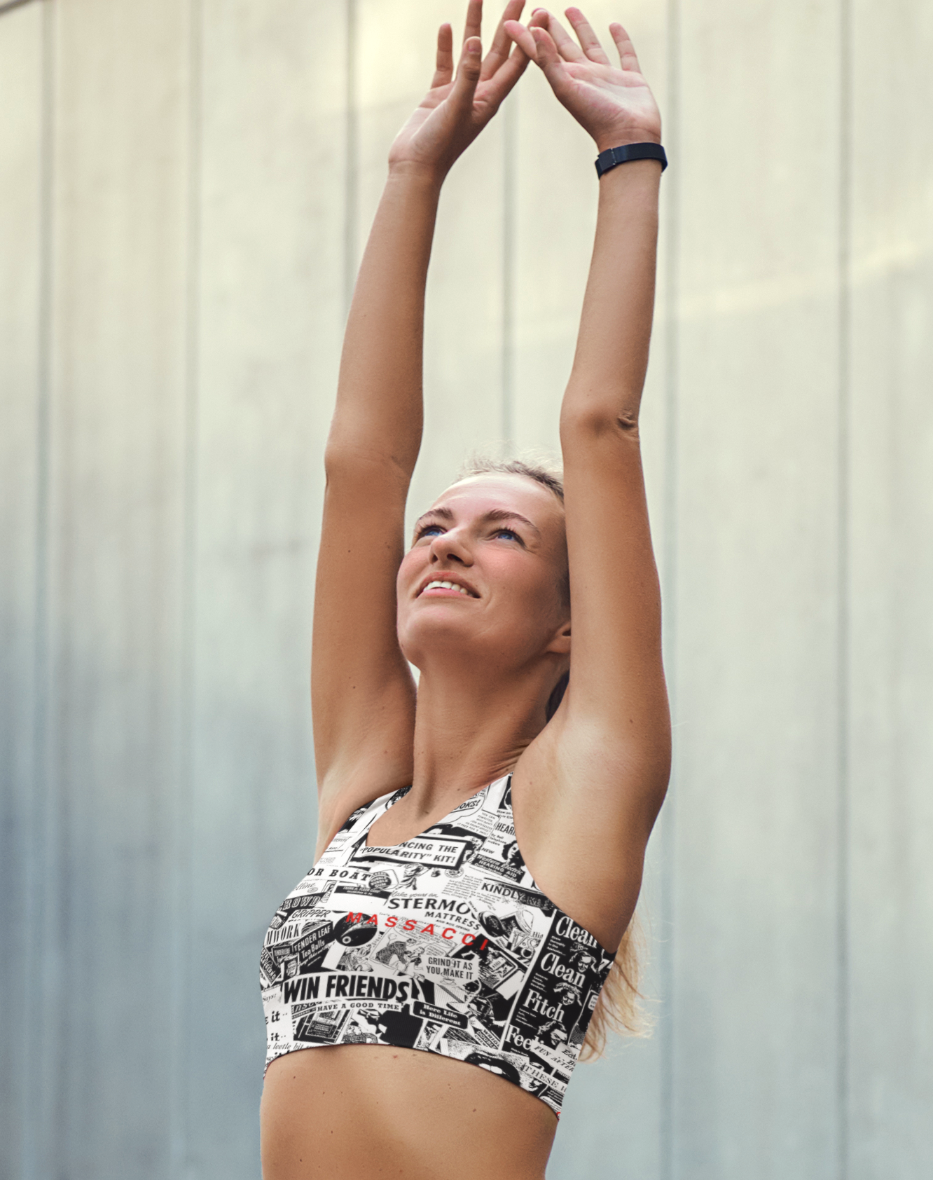 Vintage Ads, Shorts and Sports Bra Full Set